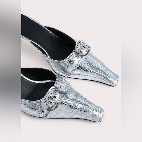 By Far silver Evelyn mules - Picture 4 of 10